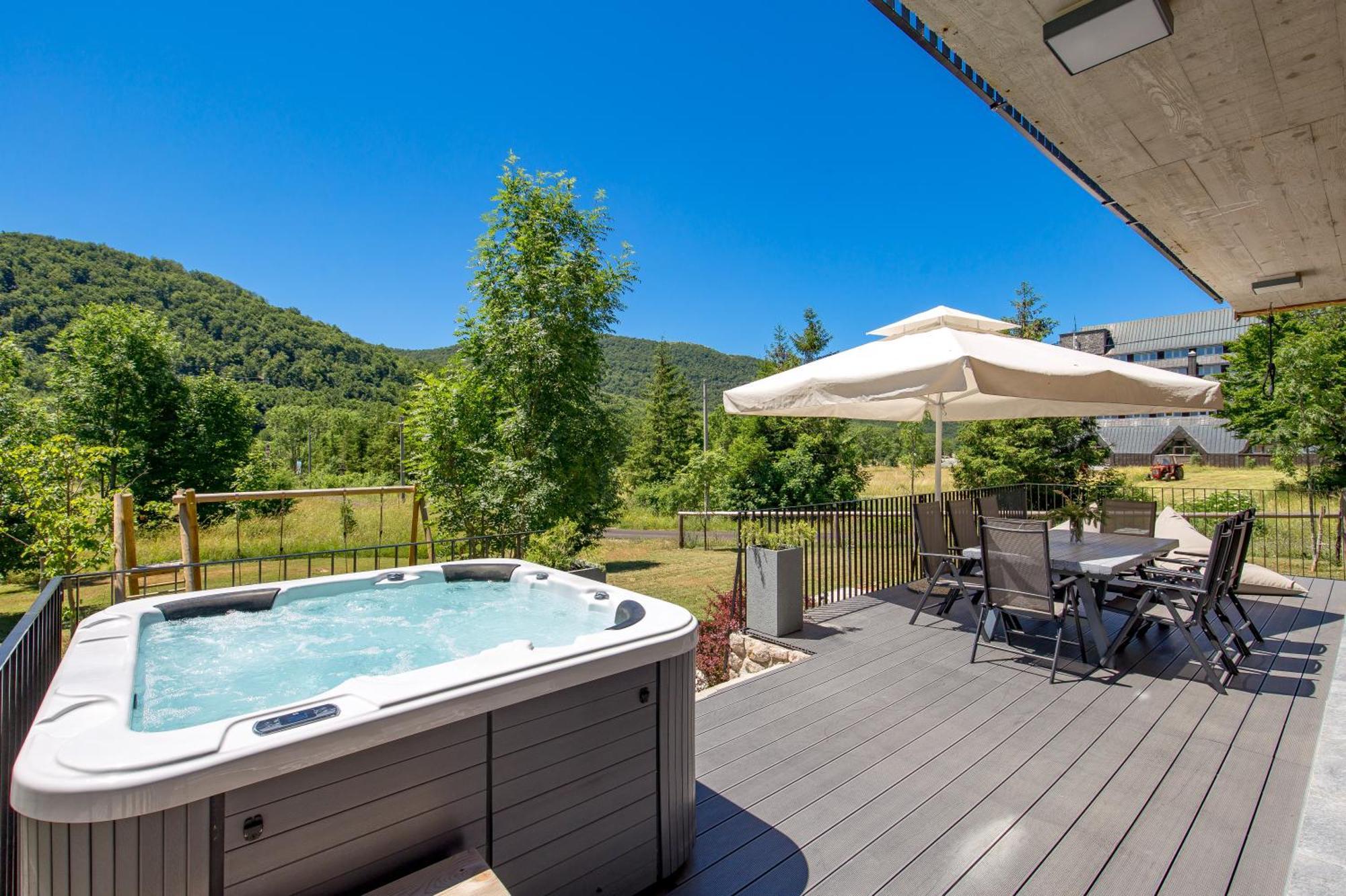 Modern Alpine Monsalbius Chalet Baske Ostarije Exterior foto